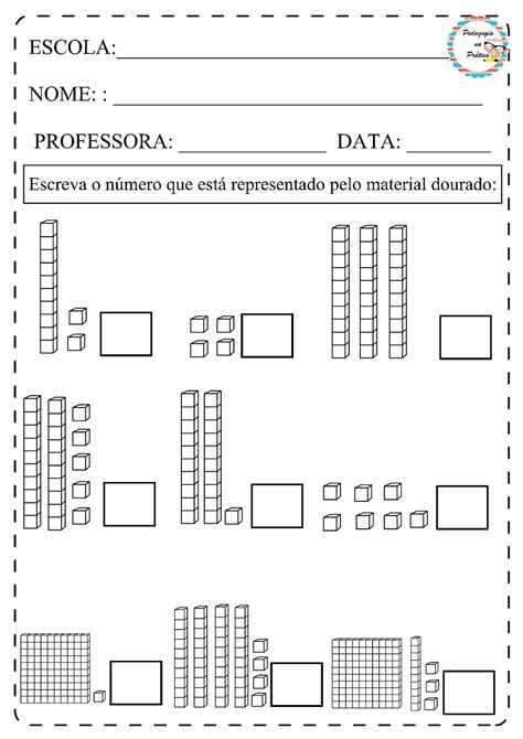 Numeros Com Material Dourado - Atividades com Material Dourado