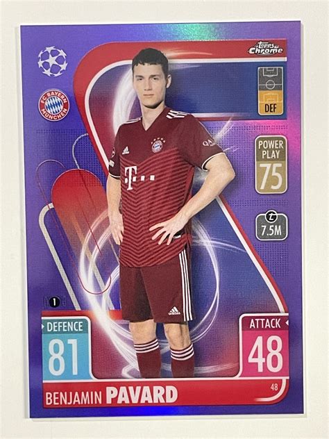 Purple Parallel Benjamin Pavard Topps Match Attax Chrome