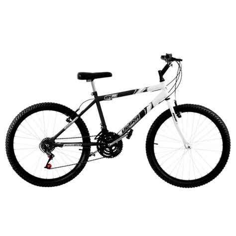 Bicicleta Aro 26 Bicolor Pro Tork Ultra Preta Fosca E Branca No Shoptime