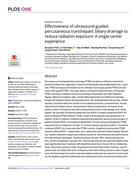 Pdf Effectiveness Of Ultrasound Guided Percutaneous Transhepatic