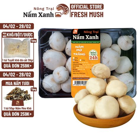 HCM Nấm Bào Ngư Xám Tươi - Nông Trại Nấm Xanh - MixASale