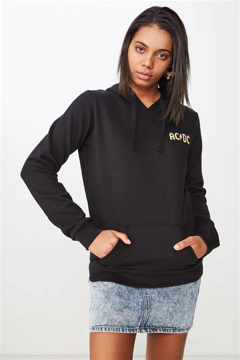 Delevingne Graphic Hoodie Black Cotton On Hoodies And Sweats