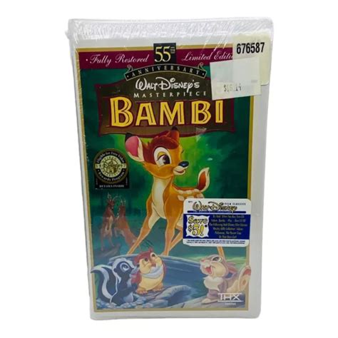 DISNEY BAMBI VHS Masterpiece 55th Anniversary Limited Edition New