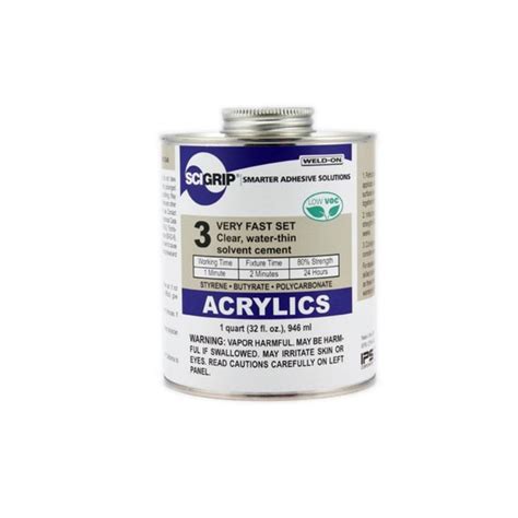 Scigrip Weld On 3 Acrylic Cement Glue Quick Dry Water Thin 47