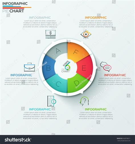 Modern Infographics Options Banner With 6 Part Royalty Free Stock