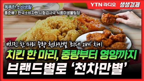 생생 치킨 한 마리 중량부터 영양까지 브랜드별로 ‘천차만별 Youtube