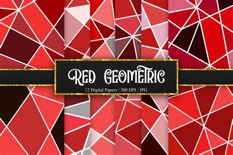 Red Geometric Background Graphic by PinkPearly · Creative Fabrica