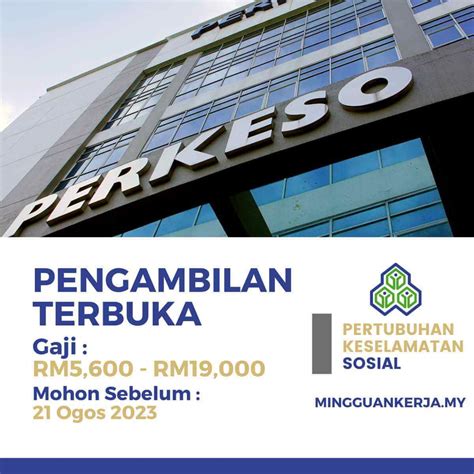 Jawatan Kosong Perkeso Sesi Ogos 2023 MingguanKerja