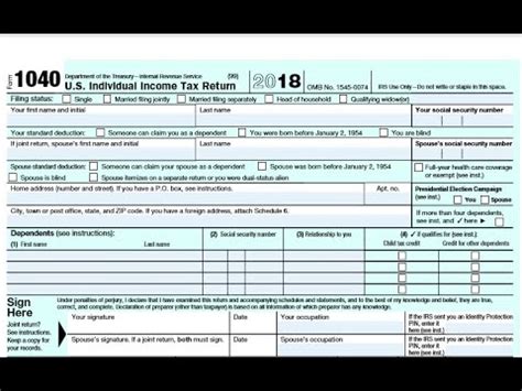 1040ez 2019 Form Pdf | carfare.me 2019-2020