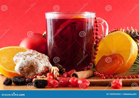 Mulled Wine And Sweets Stock Image Image Of Drinks 105955455