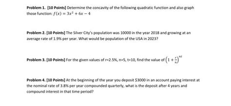 Solved Problem 1 10 Points Determine The Concavity Of The