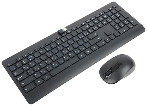 Комплект клавиатура + мышь Microsoft Wireless Desktop 900 Black USB ...