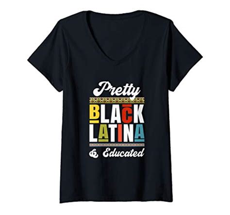 Black Latinx Co Tee Womens Educated Black Latinx T Shirt Afro Latina