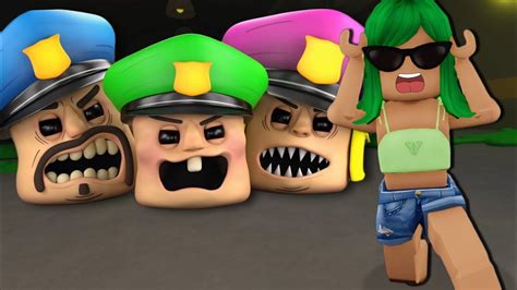 Fugindo Do Policial Cabe A Gigante No Roblox Bibi Tenebroza Youtube