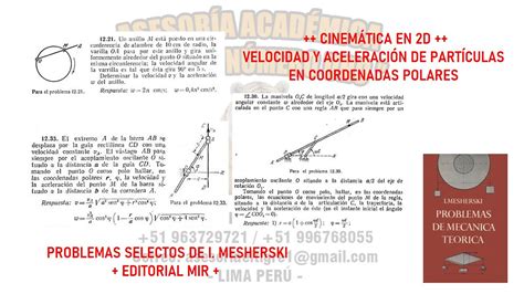 DINÁMICA MECÁNICA RACIONAL II CINEMÁTICA EN COORDENADAS POLARES