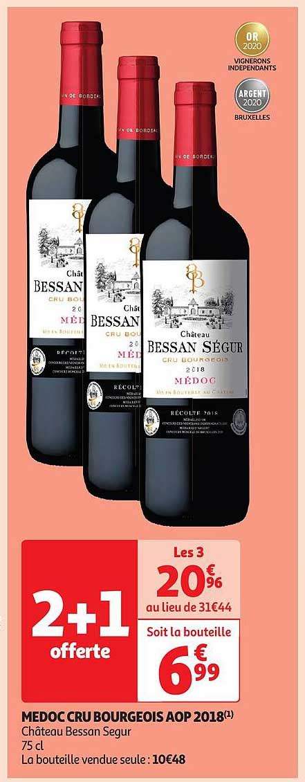 Promo Medoc Cru Bourgeois Aop Ch Teau Bessan Segur Chez Auchan