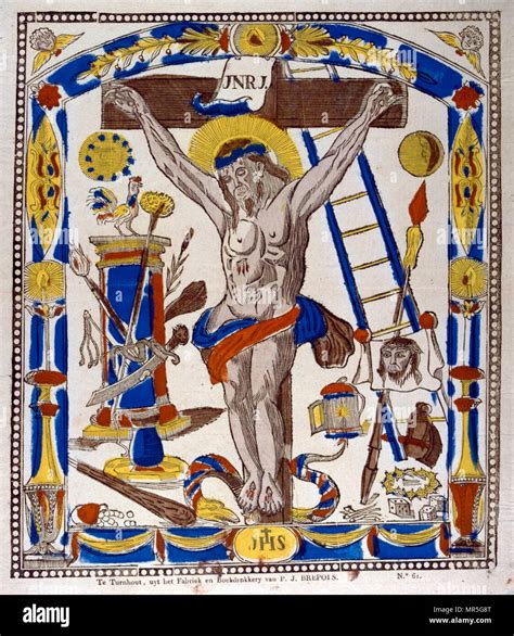 Dutch Th Century Illustration Showing The Crucified Christ