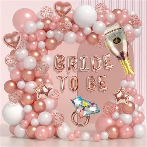 Soofam Bride To Be Balloons Rose Gold Bachelorette Party Decorations Kit Bridal Shower Balloons