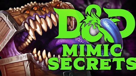 Everything About Mimics Dungeons And Dragons Youtube