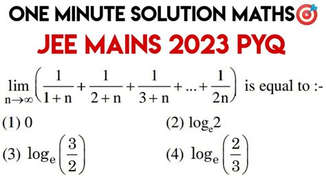 Jee Mains Pyq Maths Definite Integration Jee Mains Pyq