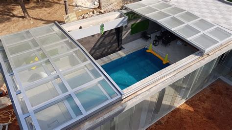 Swimming Pool Retractable Roof Youtube