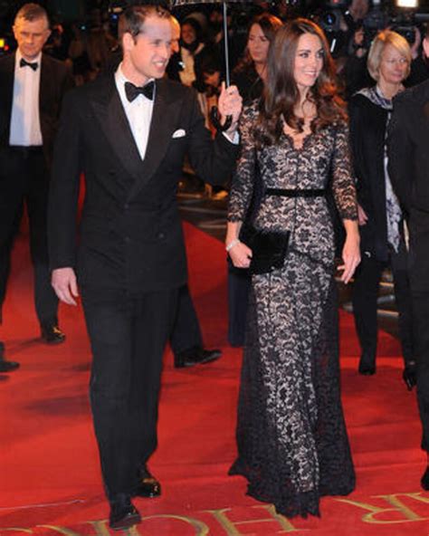 Baylis Knight Blue Nude Lace Princess Kate Middleton Long Etsy