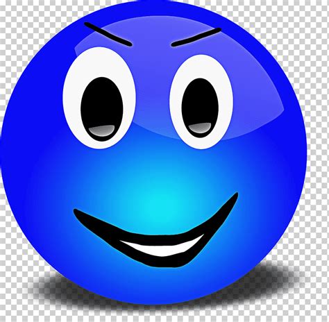 Emoticon Azul Sonrisa Expresión facial Smiley Azul Ojo Azul