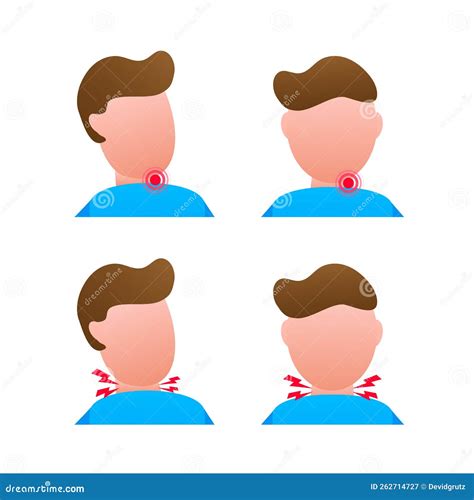 Sore Throat. Symptoms Icon. Bacterial and Viral Infection, Laryngitis