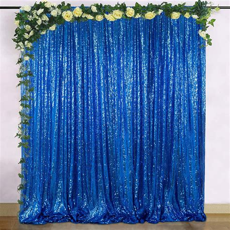 Sequin Curtain Royal Blue 4FTx8FT Sequin Photo Backdrop Royal Blue