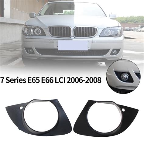 2X Front Bumper Fog Lamp Grill Frame Cover Trim For BMW 7 Series E65