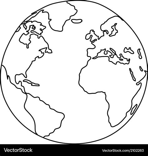 World drawing Royalty Free Vector Image - VectorStock