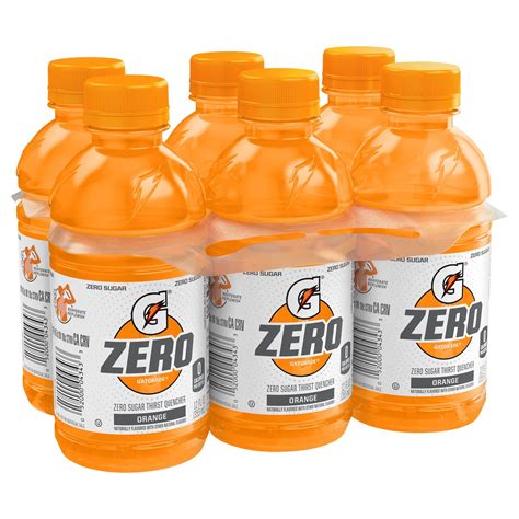 Gatorade Zero Zero Sugar Thirst Quencher Orange 12 Fl Oz 6 Count 72 oz | Shipt