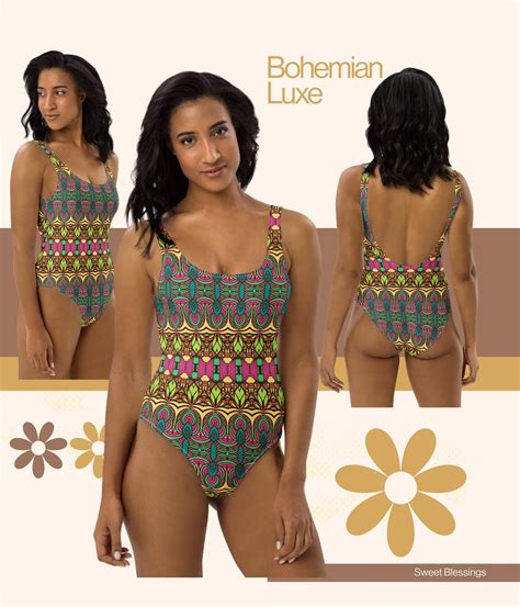 Bohemian Luxe One-piece Swimsuit Ladies – Ornate Boho Inspired Chic