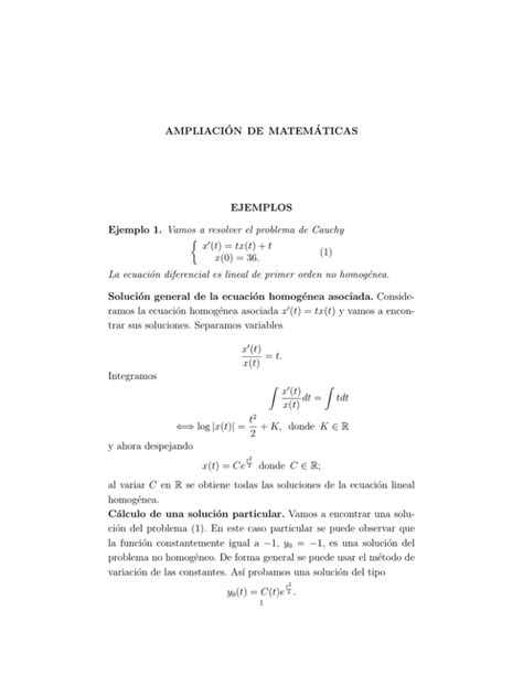 AMPLIACION DE MATEMATICAS EJEMPLOS Ejemplo 1 Vamos A