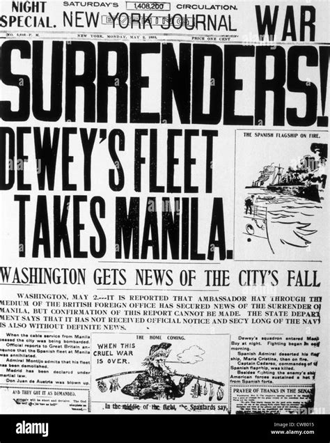 The Spanish American War April August 1898 Dewey S Fleet Takes Manila May 2 1898 Issue Of