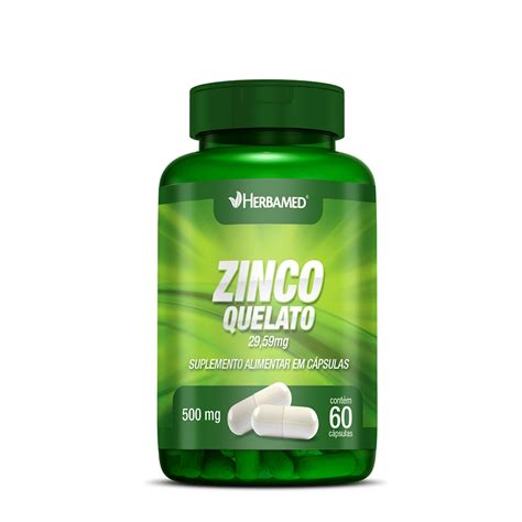 Zinco Quelato Mg Caixa C Psulas Herbamed Drogaria Barbosa Sua