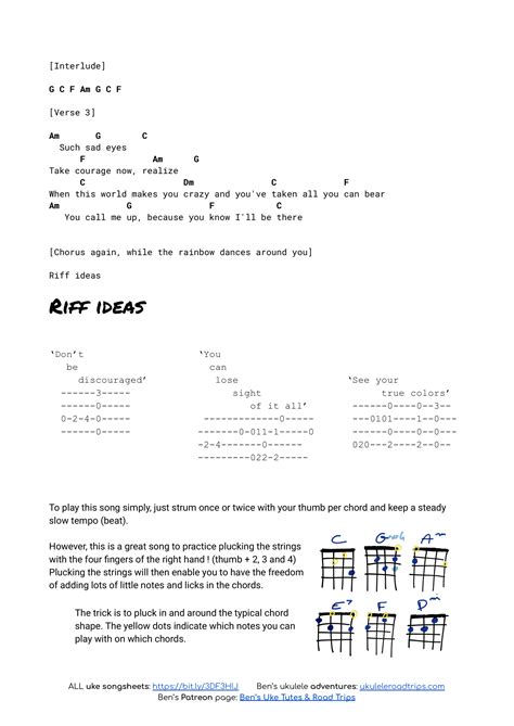 True Colors By Cyndi Lauper With Chords Strum And Tutorial — Ukulele Road Trips