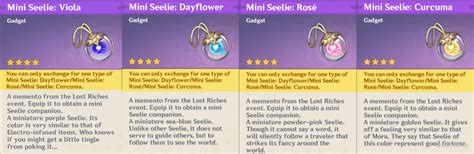 Mini Seelie Dayflower Rose Viola And Curcuma Genshin Impact