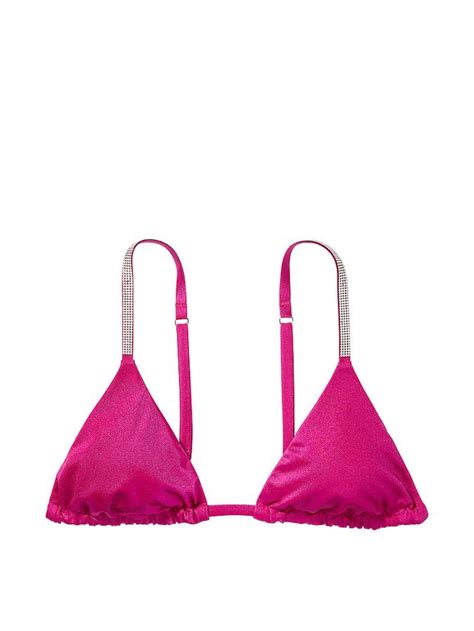 Buy Shine Strap Triangle Bikini Top Online Style ID S Victoria S Secret India