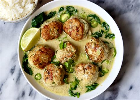 Thai Inspired Chicken Meatball Soup - Travelandmunchies