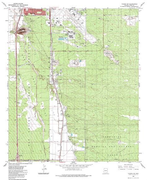 Tucson Sw Topographic Map 1 24 000 Scale Arizona