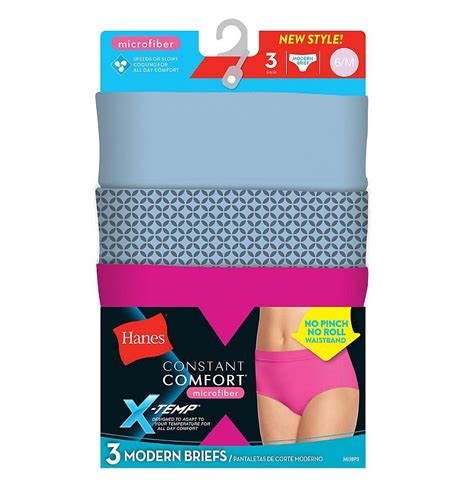 Hanes X Temp Constant Comfort Womens Microfiber Modern Brief Panties 3