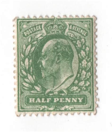 Timbre Grande Bretagne Edouard Vii Penny Great Britain Stamp N