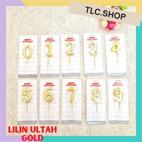 Jual Lilin Ulang Tahun Lilin Angka Lilin Angka Gold Shopee Indonesia