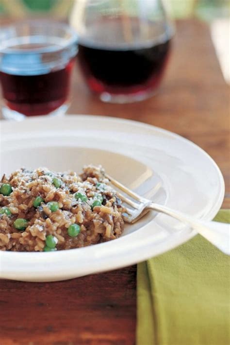 Giada Wild Mushroom Risotto With Peas Giada Recipes