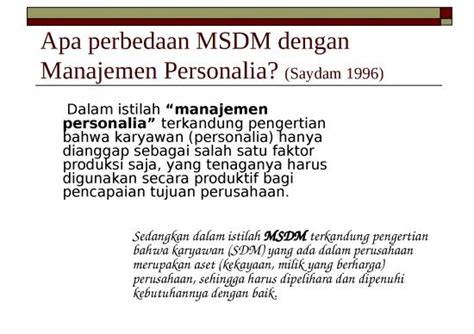 Materi Manajemen Sumber Daya Manusia