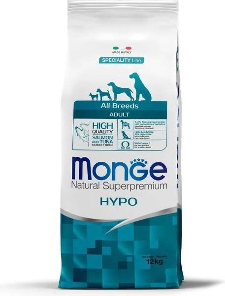 Корм Monge Hypo Лосось и тунец для взрослых всех пород 12 кг купить на ...