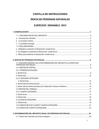 Cartilla Declaracion Jurada Anual 2013 PDF