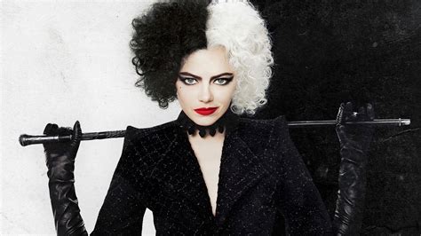 Black White Hair Emma Stone HD Cruella Wallpapers | HD Wallpapers | ID ...