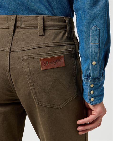 wrangler texas stretch authentic straight cotton twill trousers tarm